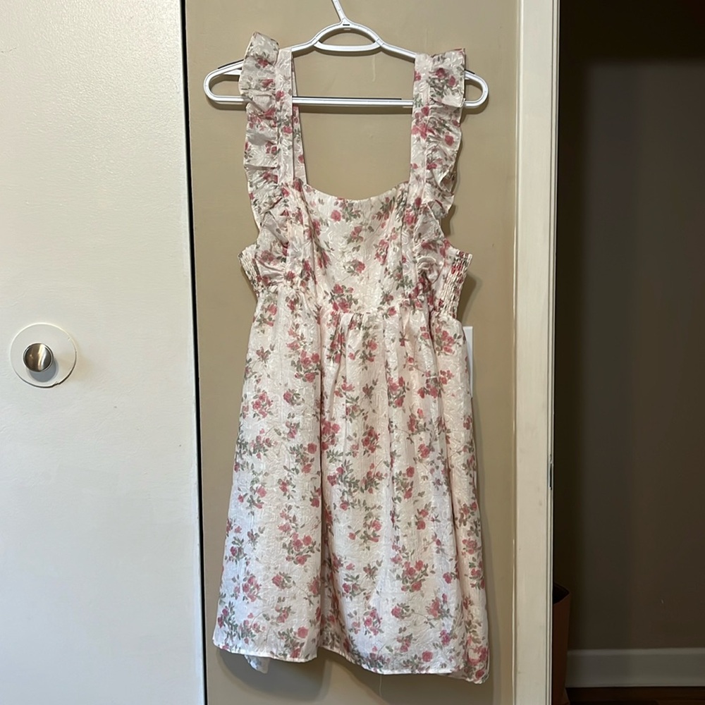 Arula Floral Tie Baby Doll Dress